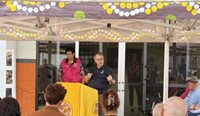 CWAATSICH Chief Executive Sheryl Lawton and QAIHC General Manager Sector Development Greg Richards launching the Single Employer Model trial in Charleville. (Image: QAIHC)