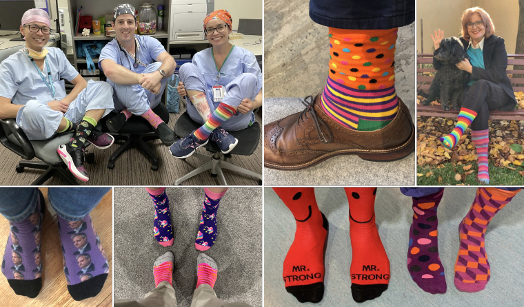Doctors in crazy socks
