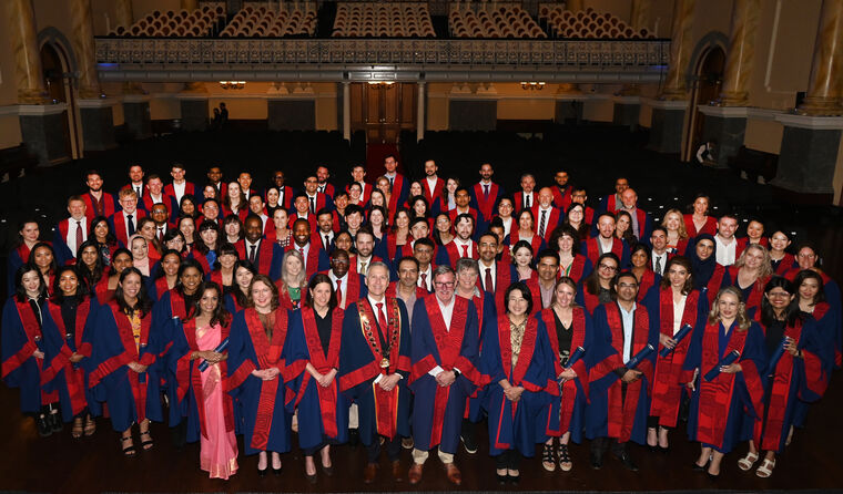 Group of GPs at Fellowship ceremony.