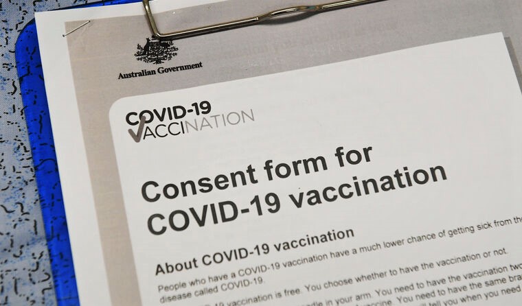 COVID vaccine consent form.