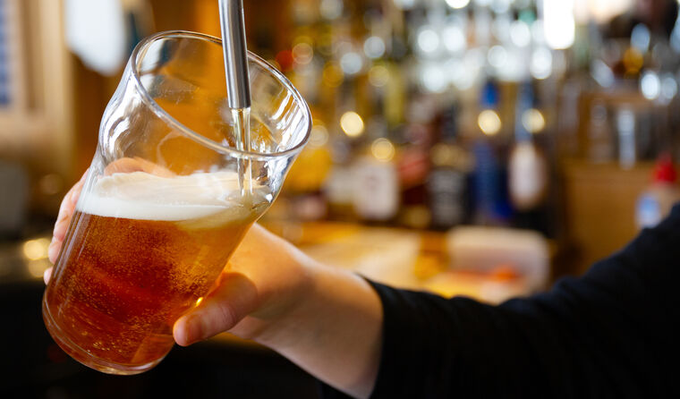 Pint being poured