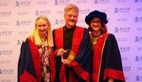 RACGP Chair Dr Lara Roeske, Rose-Hunt Award winner Dr Bruce Willett, and RACGP President Dr Nicole Higgins at the RACGP Awards ceremony in Perth.