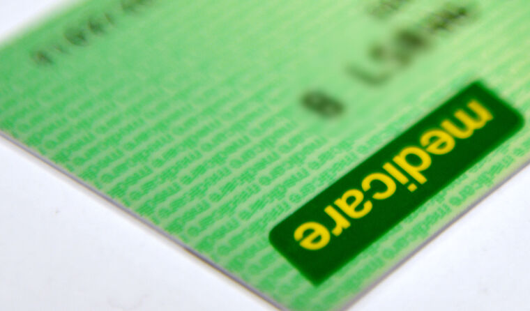 Close-up photo of a Medicare card.