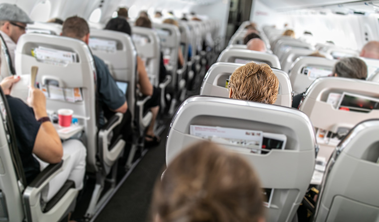 Passengers on a plane