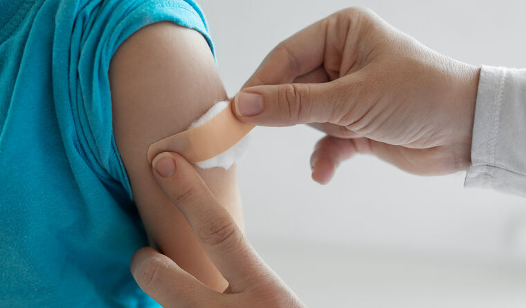 Child getting vaccinated