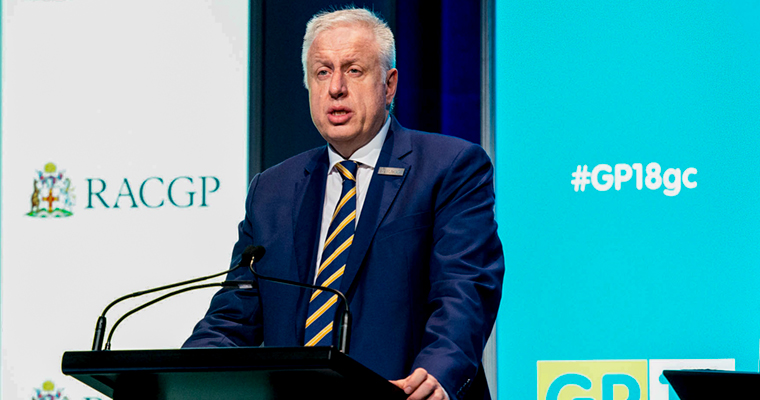 Dr Harry Nespolon spoke at this morning’s GP18 welcome session.
