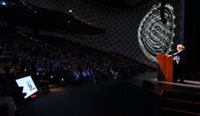 Professor Sandra Eades presenting her keynote address at the 2023 WONCA World Conference.