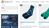 Socks can be purchased for $15 per pair at the RACGP Shop.