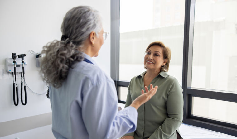 Female patient with a GP