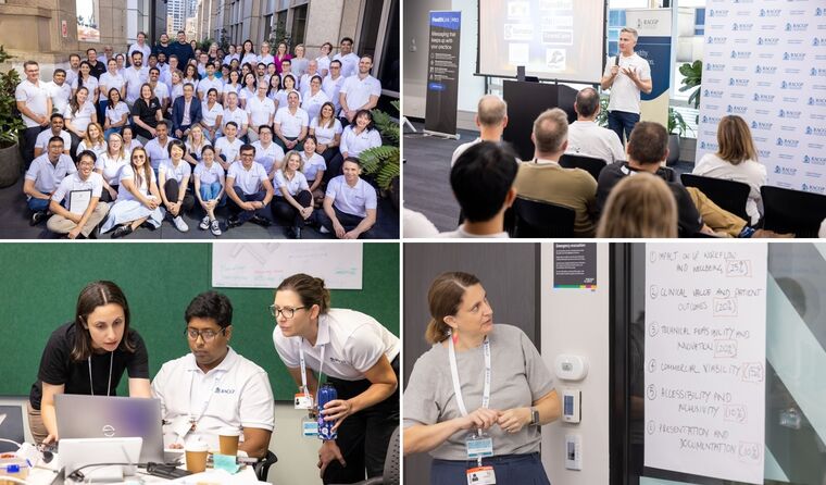 A collage of images from Hackathon