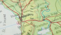 Adelaide on a map