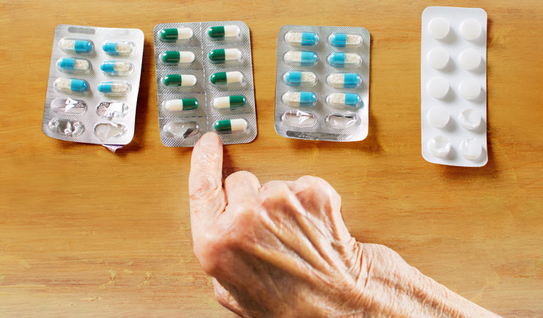 Multiple packs of antibiotics