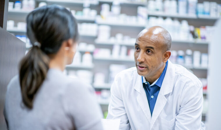 A patient and pharmacist