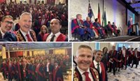 Collage of Victorian Fellowship ceremony.