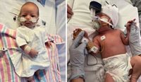 Zach was hospitalised with RSV at just 12 days old.