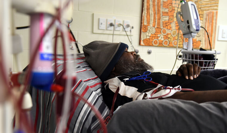 Aboriginal man on dialysis.