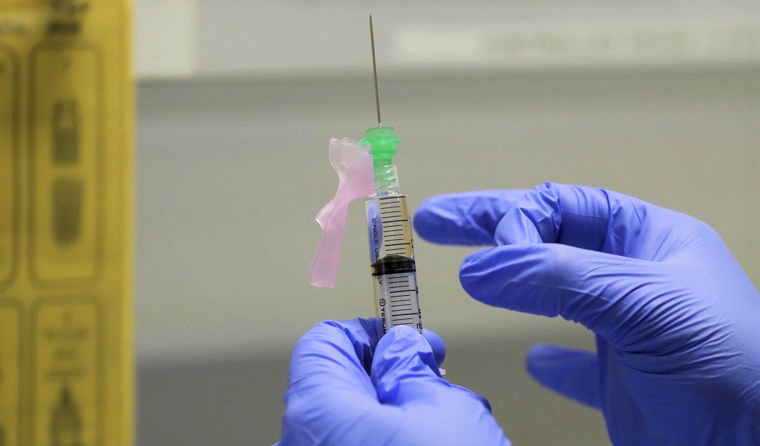 Syringe with virus