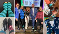 GPs and advocates around the country displayed some vibrant sock pairings. Images: Twitter