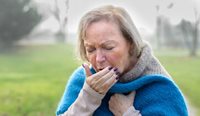A dry cough and shortness of breath could be a sign of pulmonary fibrosis.
