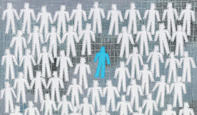 Lonely in a crowd. The 2018 Australian loneliness report found ‘we can be surrounded by others but still feel lonely’.