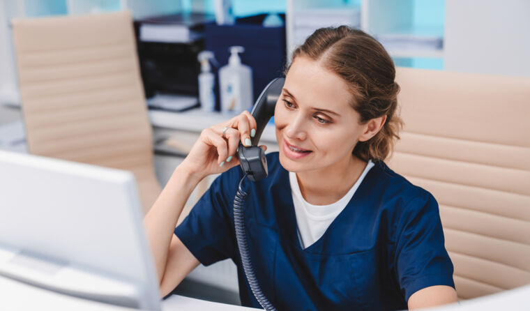 Doctor on the phone.