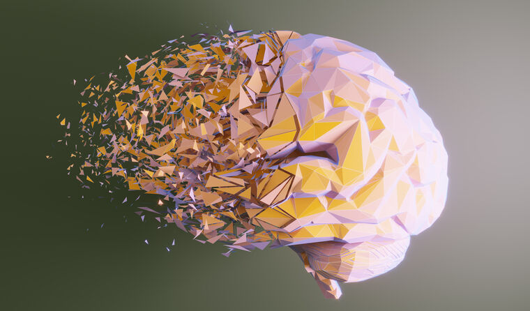 Illustration of brain exploding