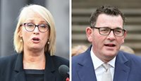 L–R: City of Melbourne Lord Mayor Sally Capp and Victorian Premier Daniel Andrews remain on opposite sides of the debate. (Images: AAP)