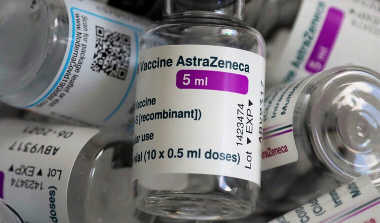 Empty AstraZeneca vial