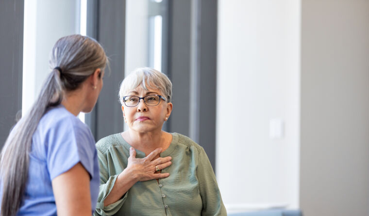 GP speaking to patient. 