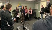 L–R: Victoria Health Minister Harriet Shing, RACGP Victoria Chair Dr Anita Muñoz, advocate Abby McGrath, and Ballarat MP Juliana Addison announcing a meningococcal B vaccine program on Monday.