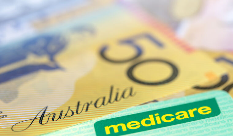 Medicare card and cash