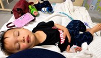 A baby with RSV in hospital