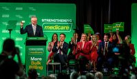Prime Minister Anthony Albanese unveiling the Labor Party’s Medicare investment. (Image: AAP/Rob Burnett)