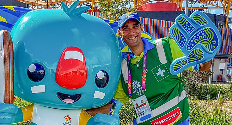 Dr Samuel Ibrahim has made the most of his time as a volunteer at the 2018 Commonwealth Games.