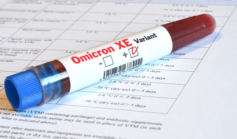 Test tube of XE-positive blood.