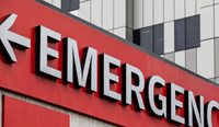 Emergency sign at hospital