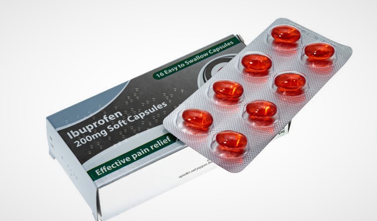 Packet of ibuprofen