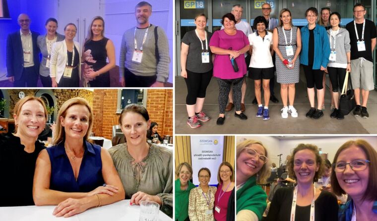 Photos at the group at various events