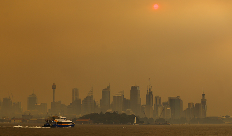 Sydney smoke haze