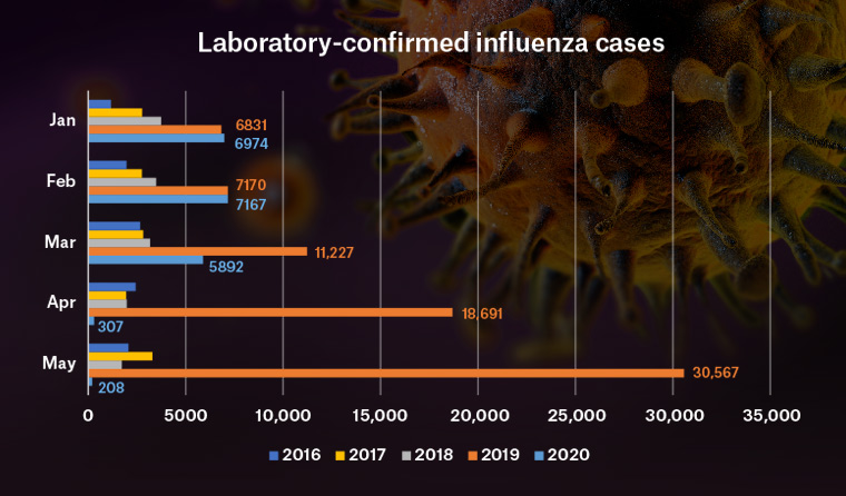 Flu numbers graph