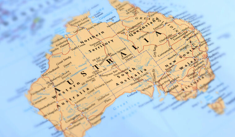 map of Australia