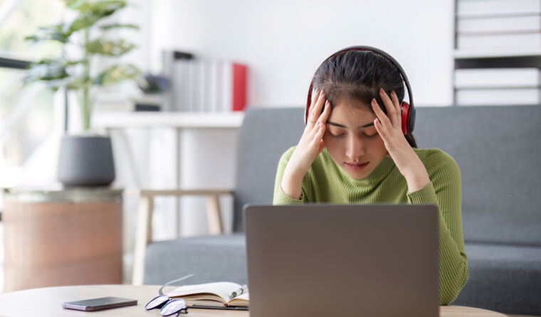 A doctor looking stressed.