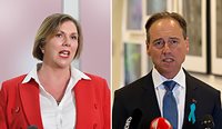 Catherine King and Greg Hunt have outlined their visions for Australia’s healthcare. (Images: Darren England and Alex Murray)
