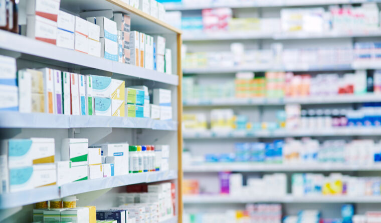 Medications in a pharmacy
