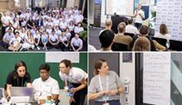 A collage of images from Hackathon