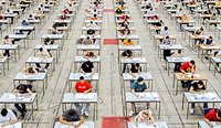 Students sitting an exam