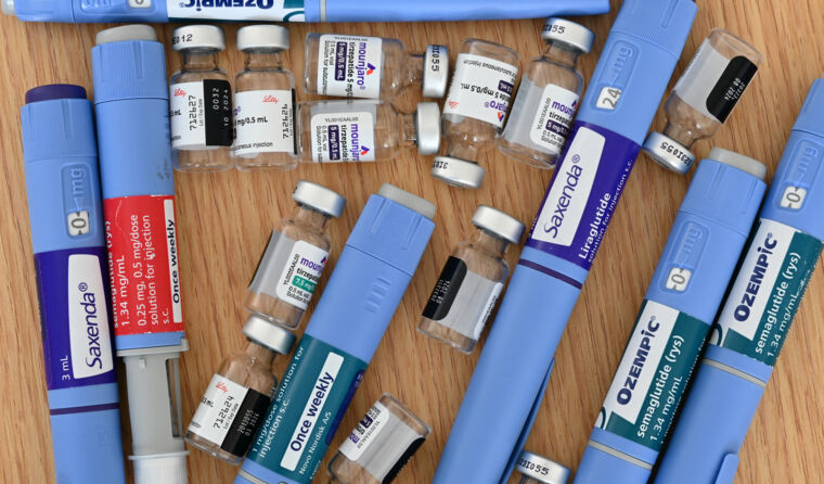 An assortment of weight loss drugs and injectables