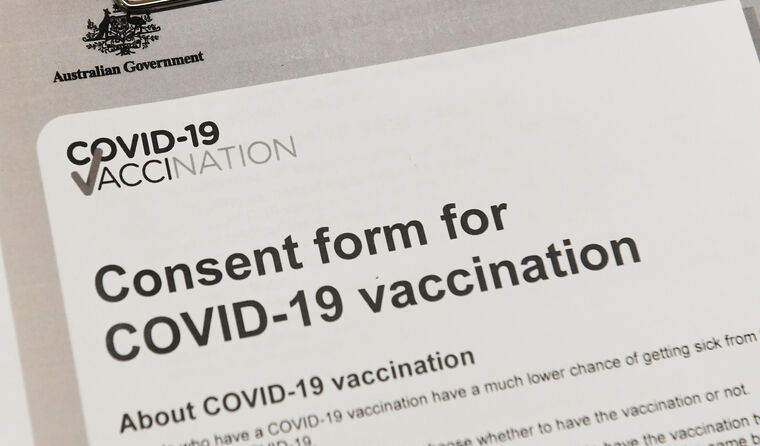 COVID vaccine consent form.