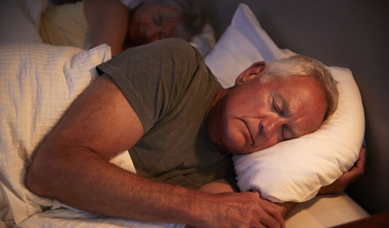 Old man sleeping