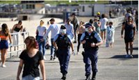 Police attempting to enforce COVID public health measures during the seventh week of Sydney